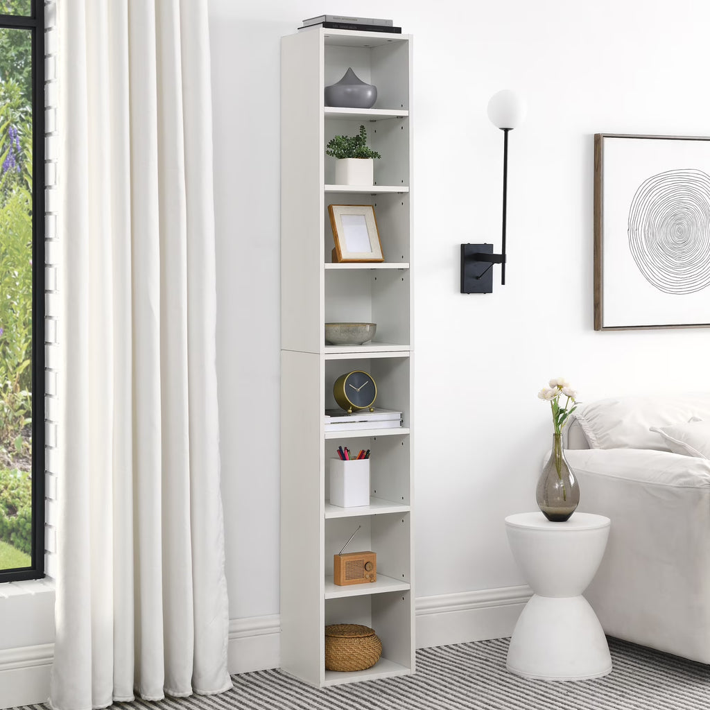8-Tier Media Tower Rack with Adjustable Shelves Z46560