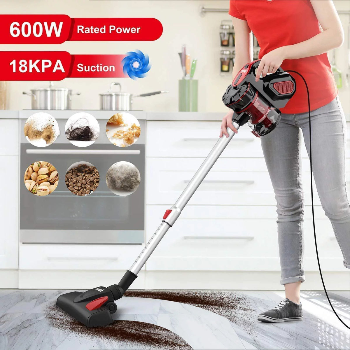 Corded 3 in 1 Stick Vacuum 18kPa 600W A79513