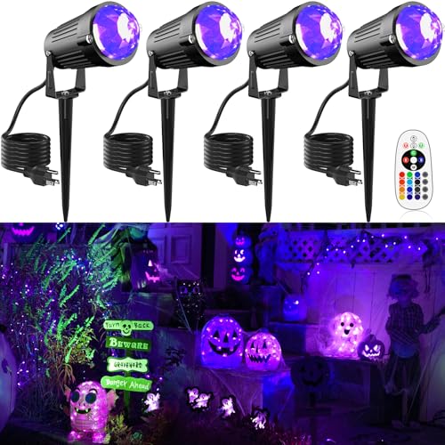 12W Color Changing LED Spot Lights 4Pack Q3326