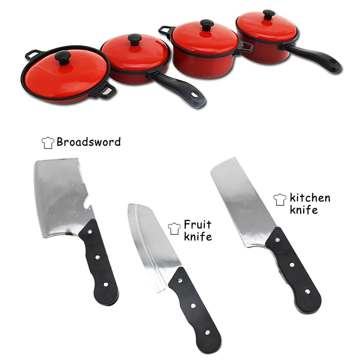 13Pcs Pretend Play Kitchen Toy with Cookware Y769