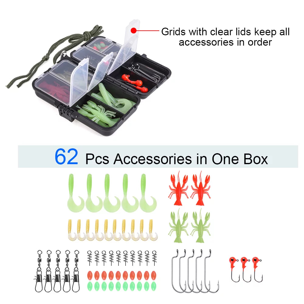 Fishing Rod Reel Combo Full Kit T83344