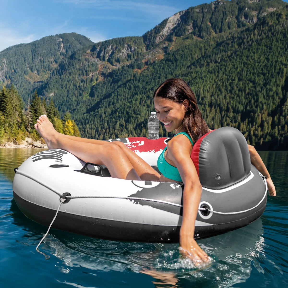2 Person Inflatable River Float (6 Pack) + Single Tube (Pair) H33605