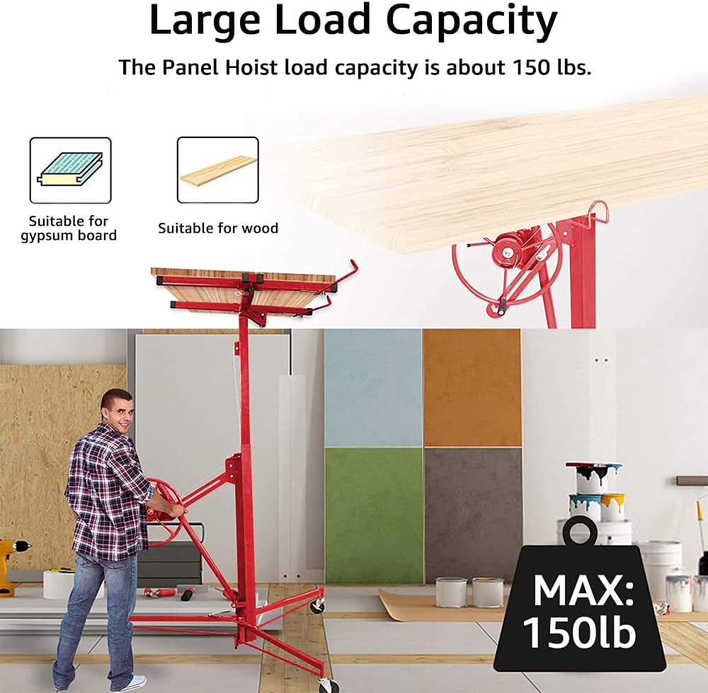 11'' Drywall Lift Panel Hoist with Adjustable Telescopic Arm N15874