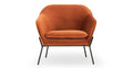 Rust Velvet Fabric Chair N74790
