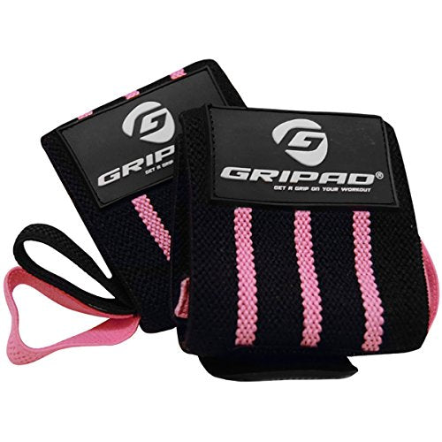 12" x 3" Weight Lifting Support Wrist Wraps with 2 Thumb Loops D293