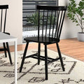 Black Solid Wood Dining Chair W3231