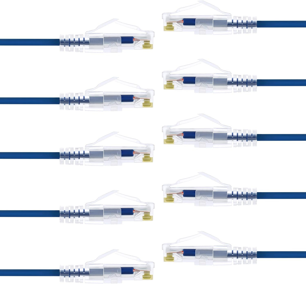 10-Pack 7 Feet Blue Cat6 Ethernet Patch Cable Y61960