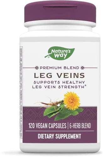 120 Vegan Capsules 6-Herb Blend Leg Veins M879335