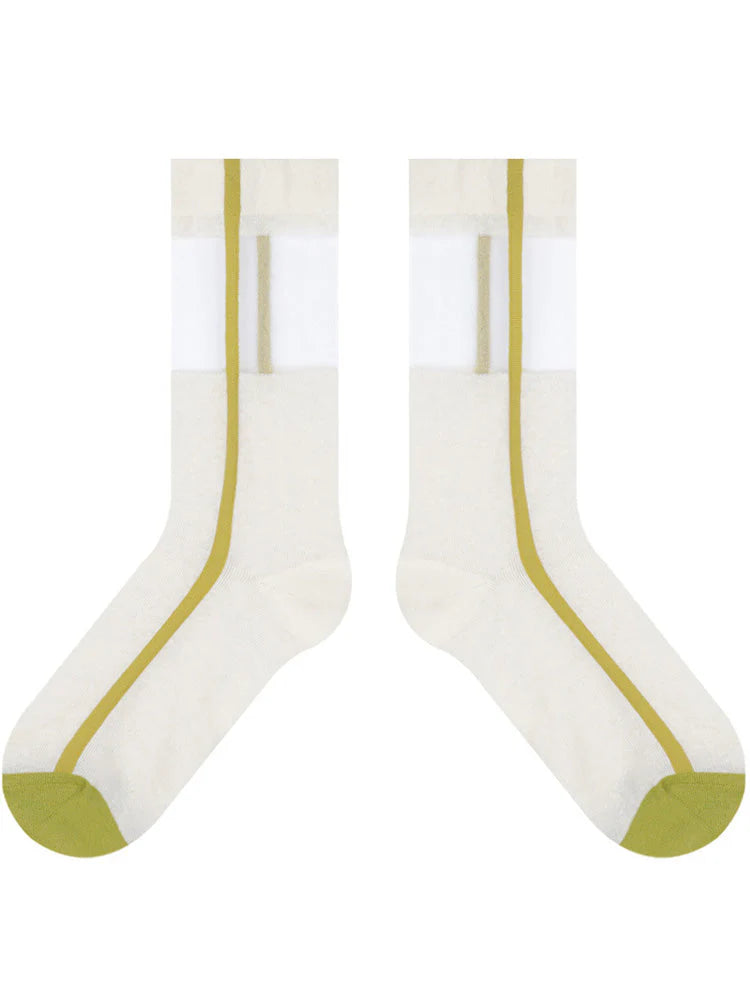 Sheer Crystal Glass Silk Socks F19312
