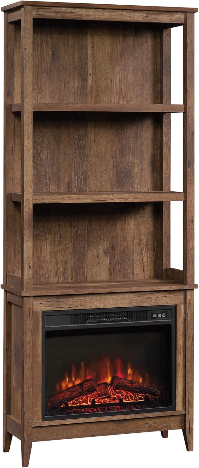 Vintage Oak Finish Library Fireplace U1496