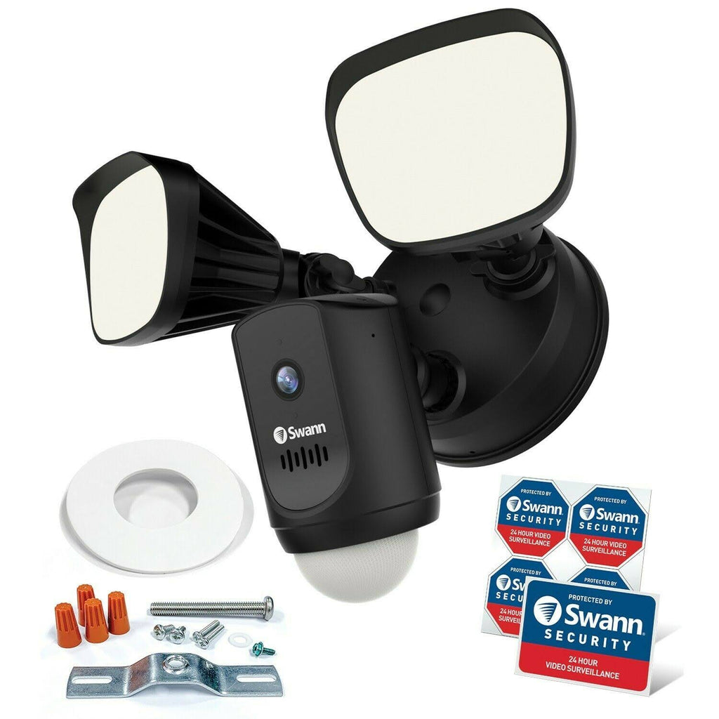 1080p Outdoor Floodlight Wi-Fi Camera Black D867