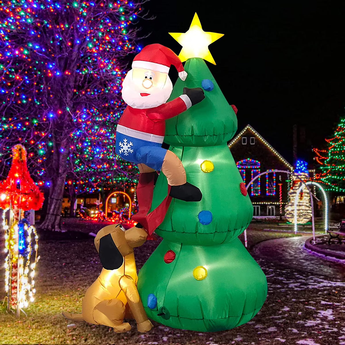 Inflatable Christmas Tree Decoration with LED Lights P830705