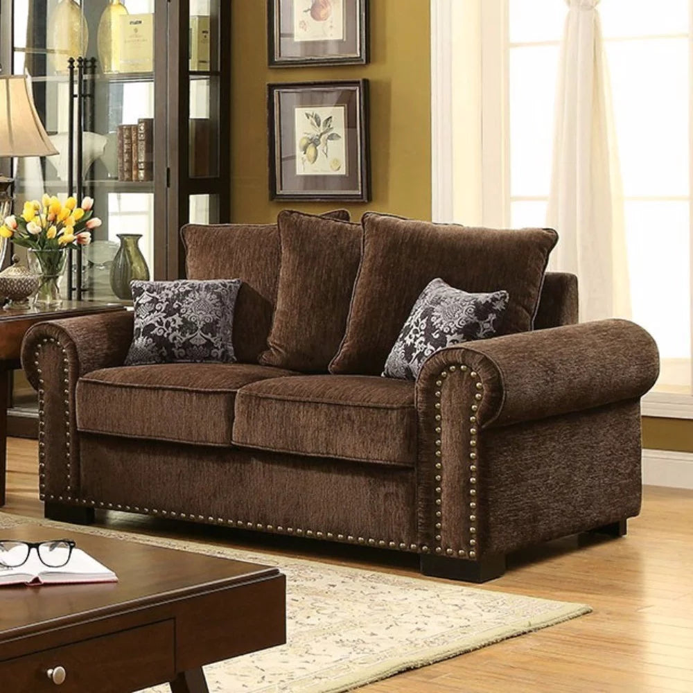 Brown Loveseat X1466