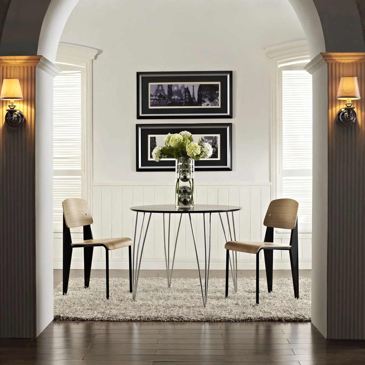 Black Wood Dining Side Chair A38990