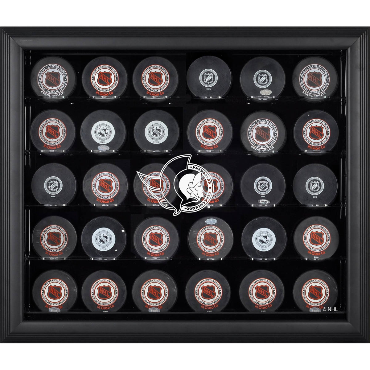 Black Framed 30-Puck Display Case H3968