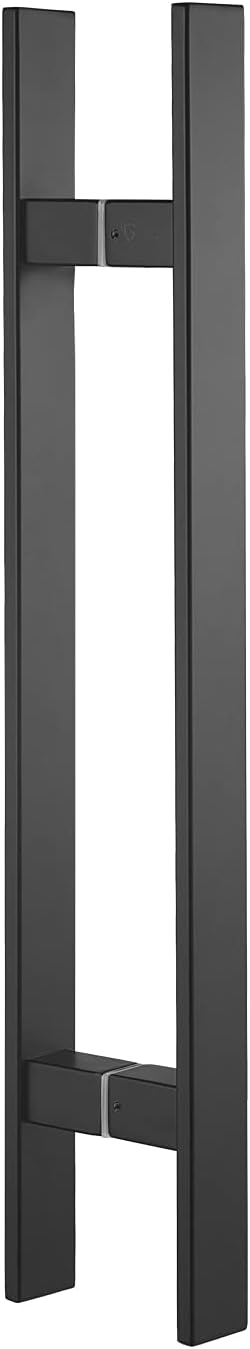 18 inches Solid Stainless Steel Push Pull Door Handle, Matte Black, Pack of 2 C881466