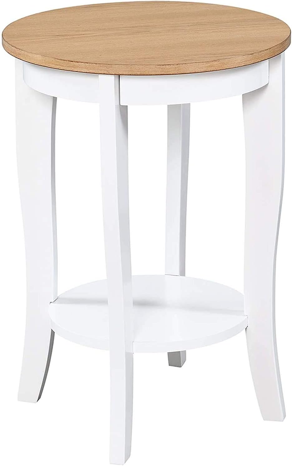 White Round End Table I37005