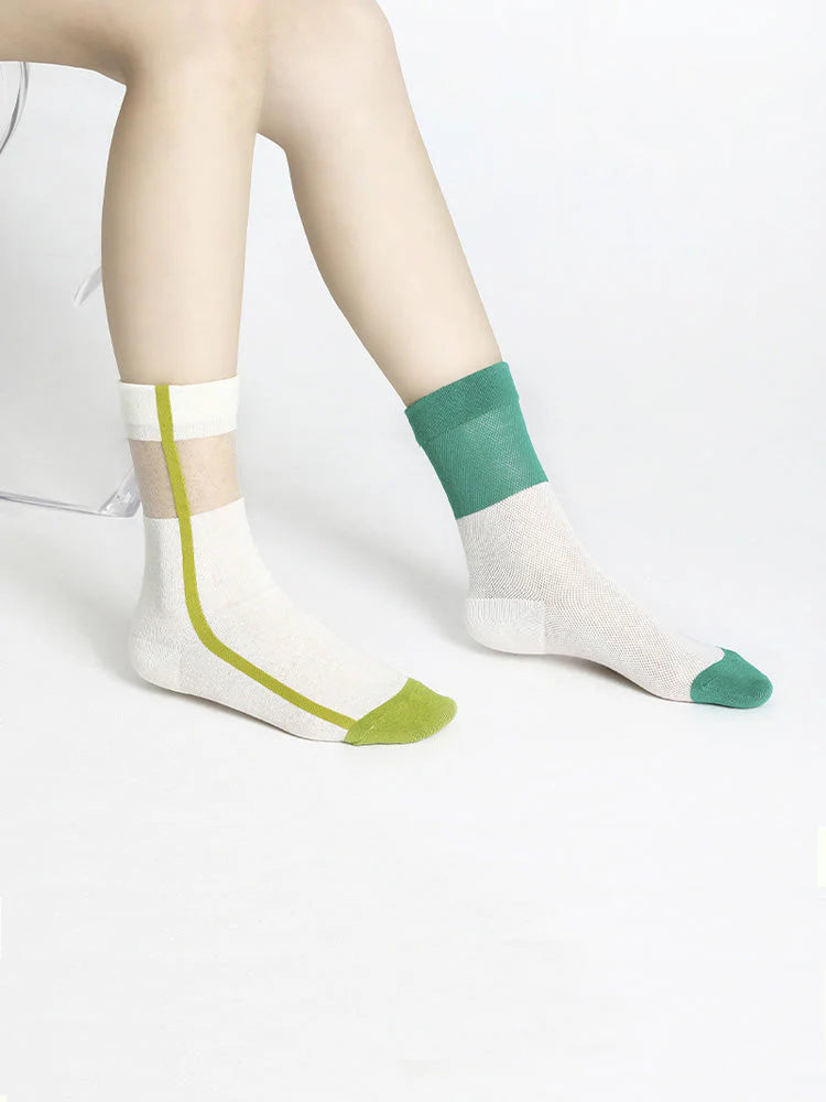 Sheer Crystal Glass Silk Socks F19312
