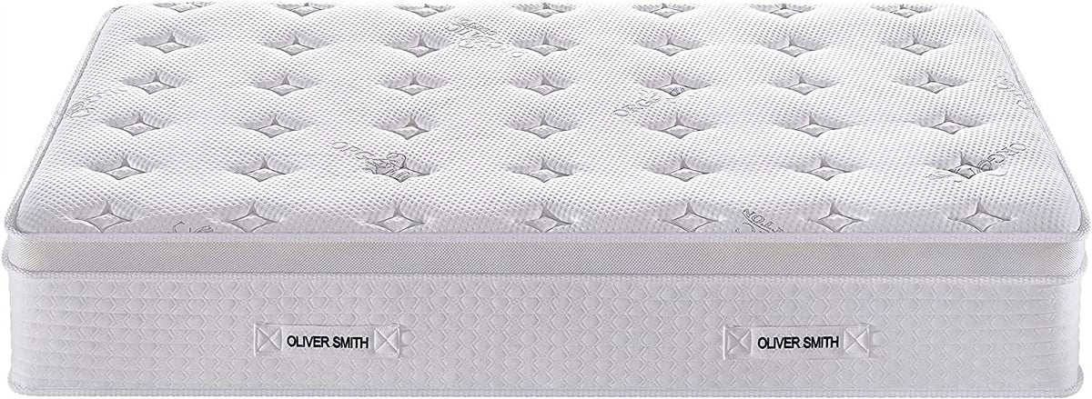 12 Inch Cool Memory Foam Spring Hybrid Euro Top Medium Firm Full Size Mattress L1603