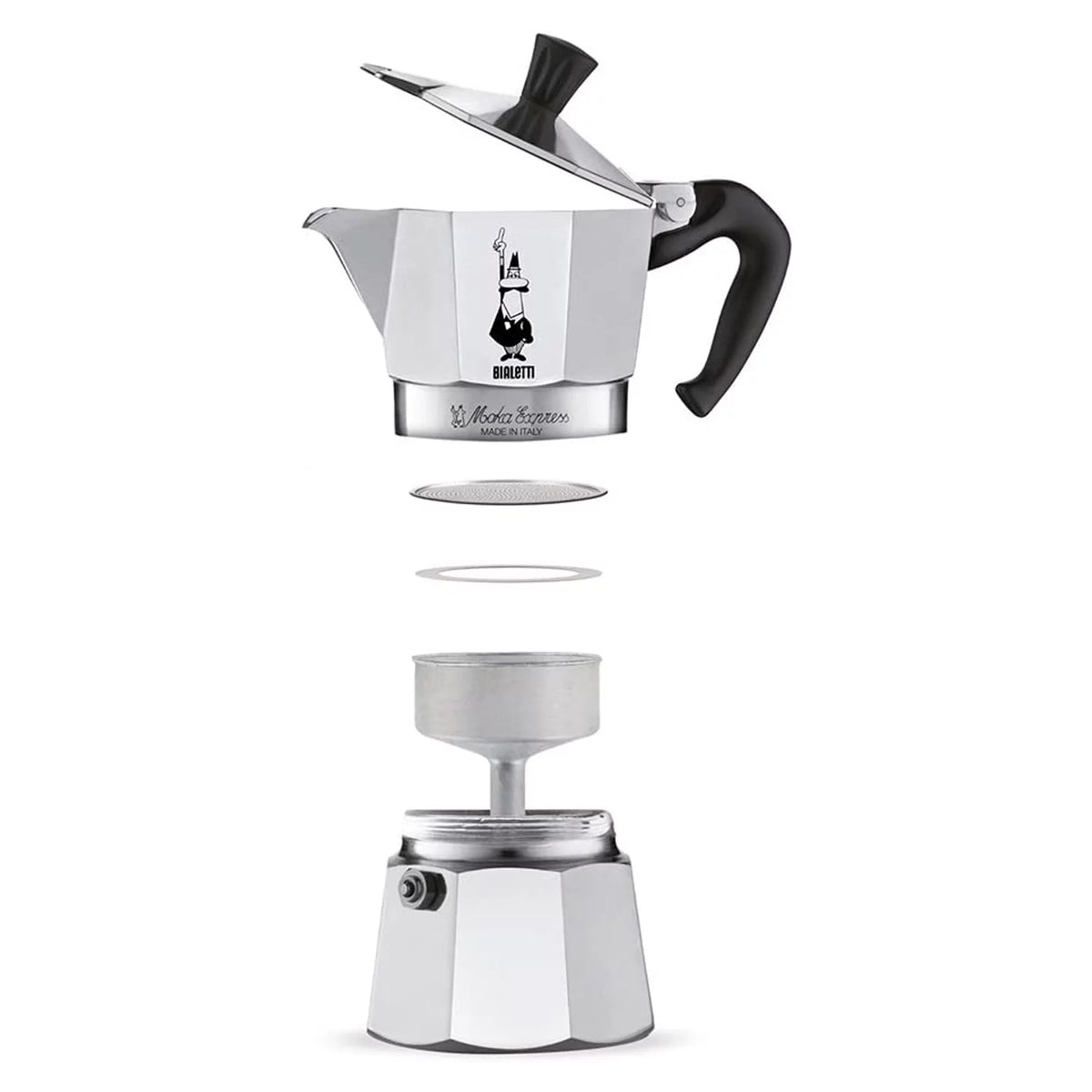 Aluminum 6 Cup Stovetop Espresso Coffee Maker, Silver E145094