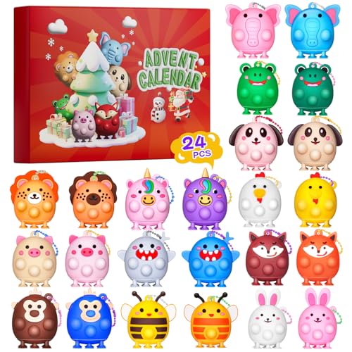 Advent Calendar 3D Pop Animal Fidget Toys N345