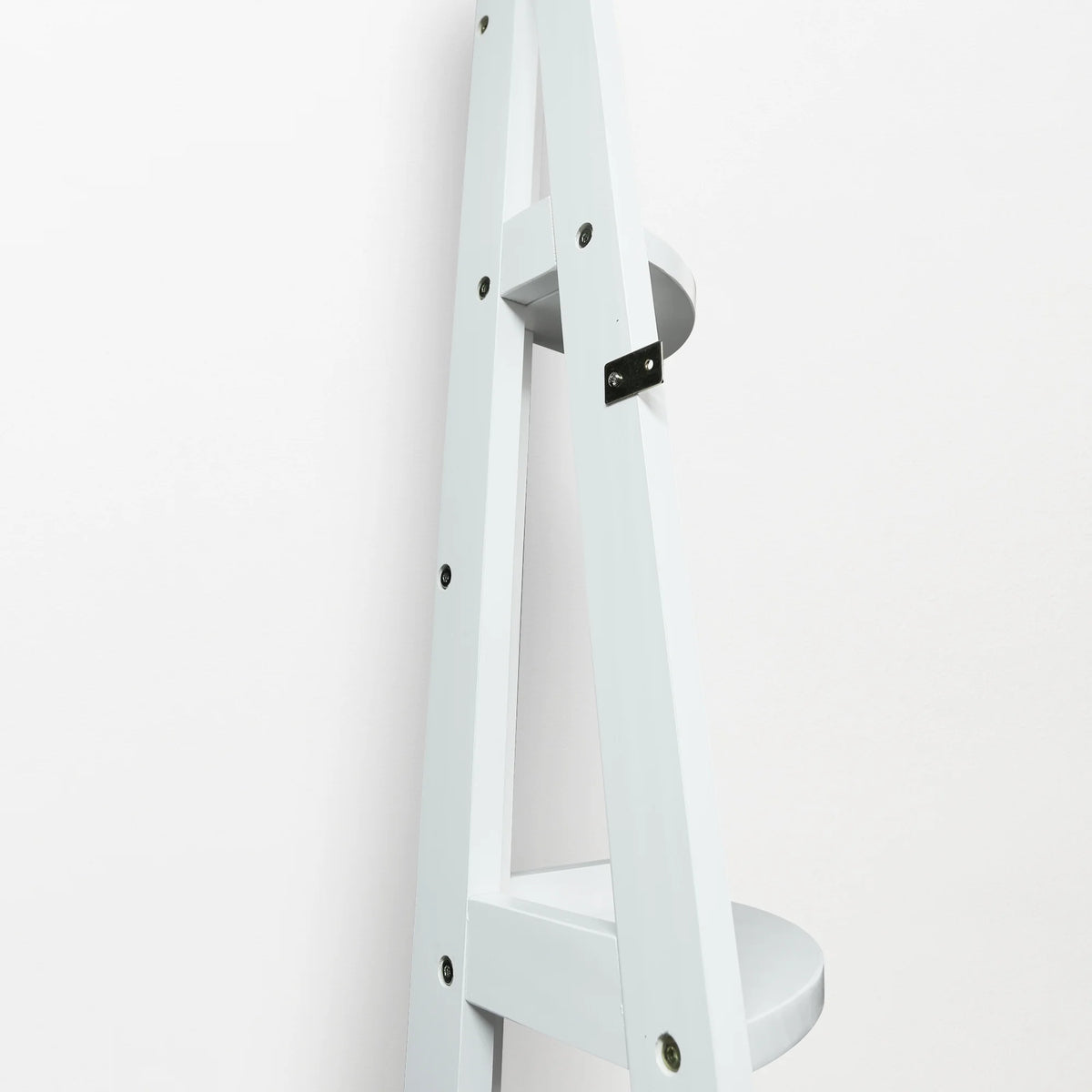 5-Shelf Corner Ladder Bookcase White C8630