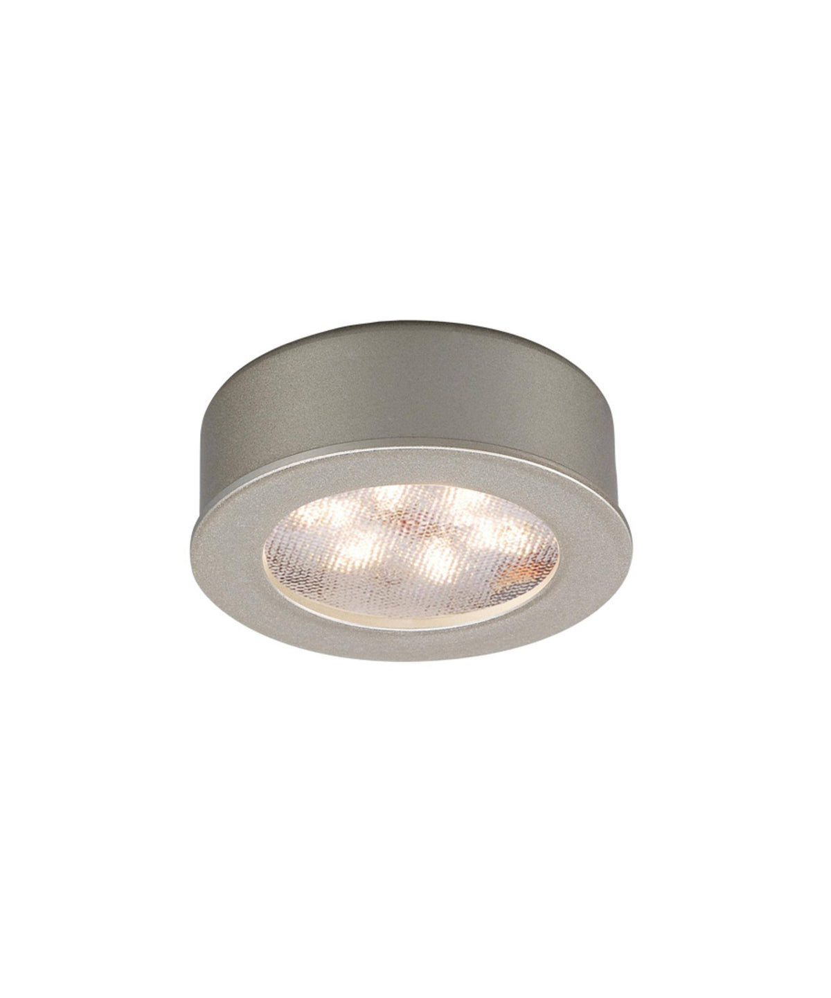 Round LED Button Light Brushed Nickel Z186