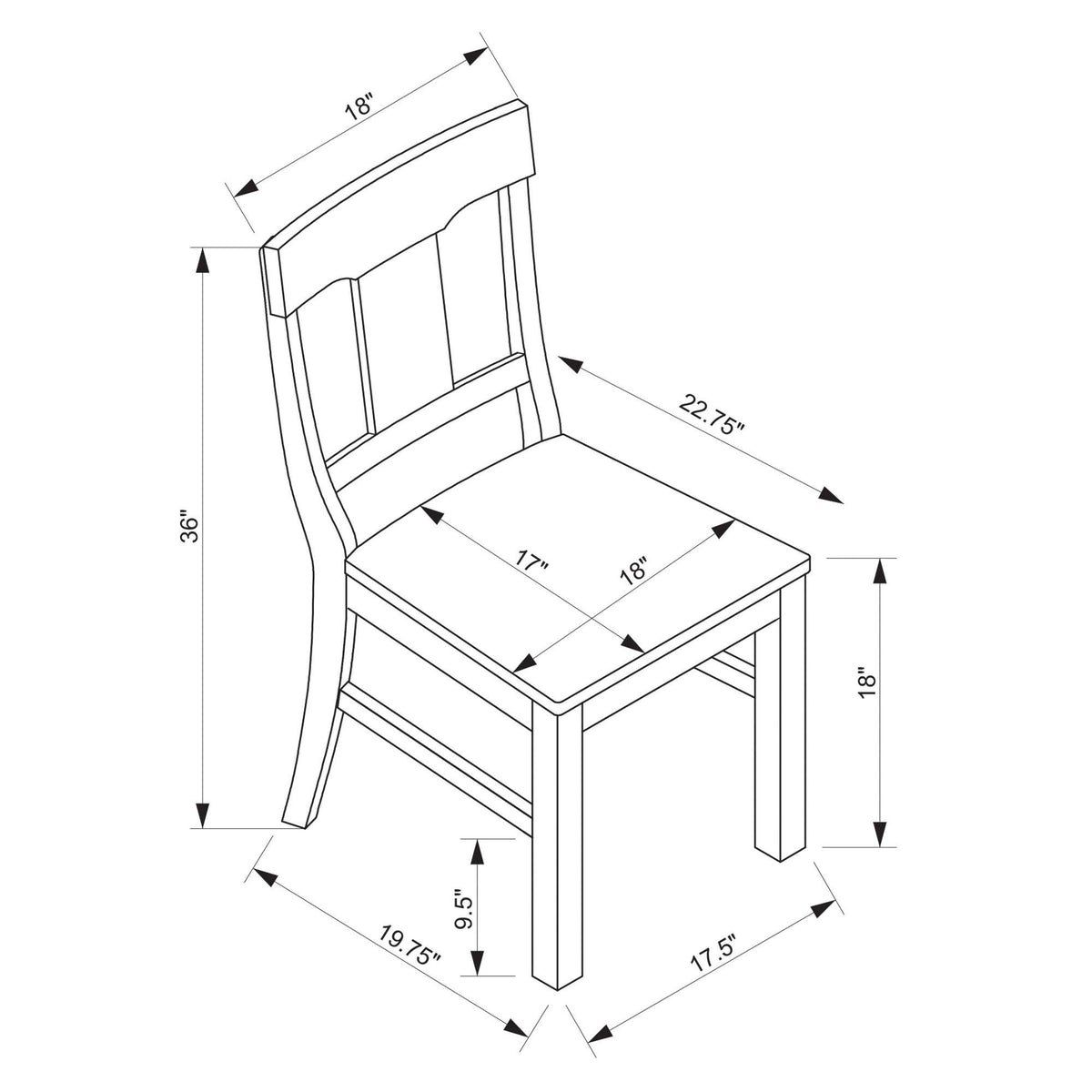 Brown Rustic Dining Chair E785446