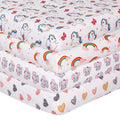 4 Pack Pink Fitted Crib Sheet Set O12181