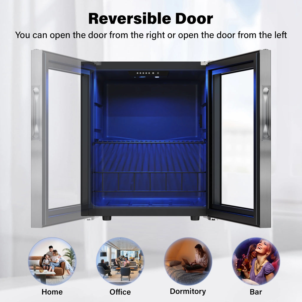 62-65 Can Glass Door Beverage Refrigerator C816