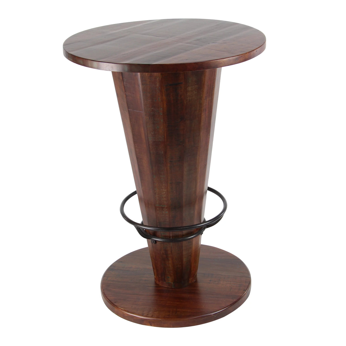 28" x 40" Brown Wood Bar Height Dining Table with Foot Rest M711608