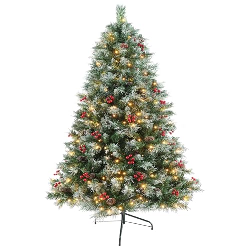 2ft Pre Lit Artificial Mini Christmas Tree with 50 Warm LED Lights T481