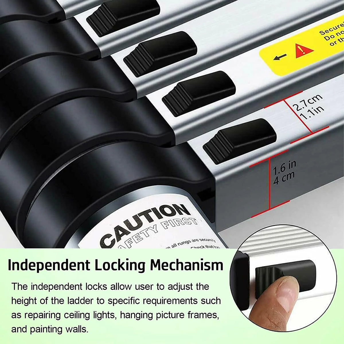 5M Heavy Duty Multi-Purpose Alu Telescopic Extendable Ladder C13058