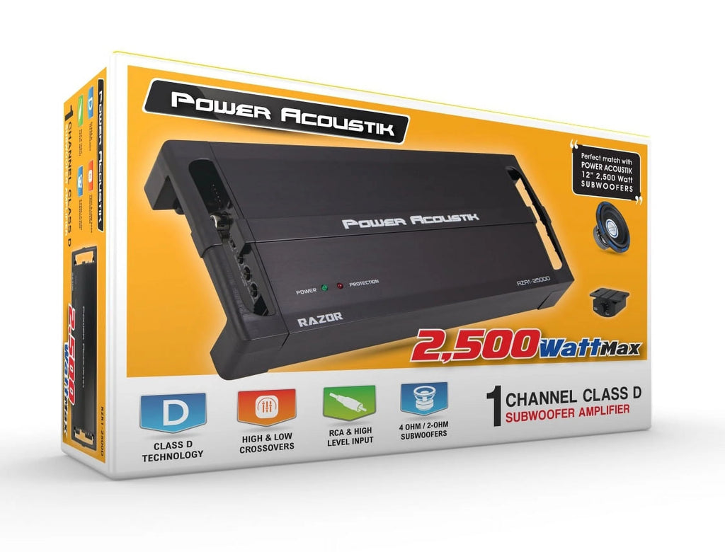 1-Channel 2 Ohm Stable 2,500 Watt Max Amplifier H155