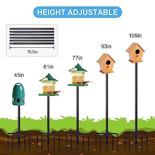 1 Pack 109 Inch Heavy Duty Bird Feeder Pole X57676