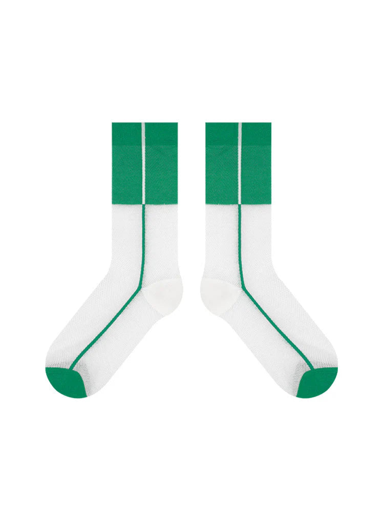 Sheer Crystal Glass Silk Socks F19312