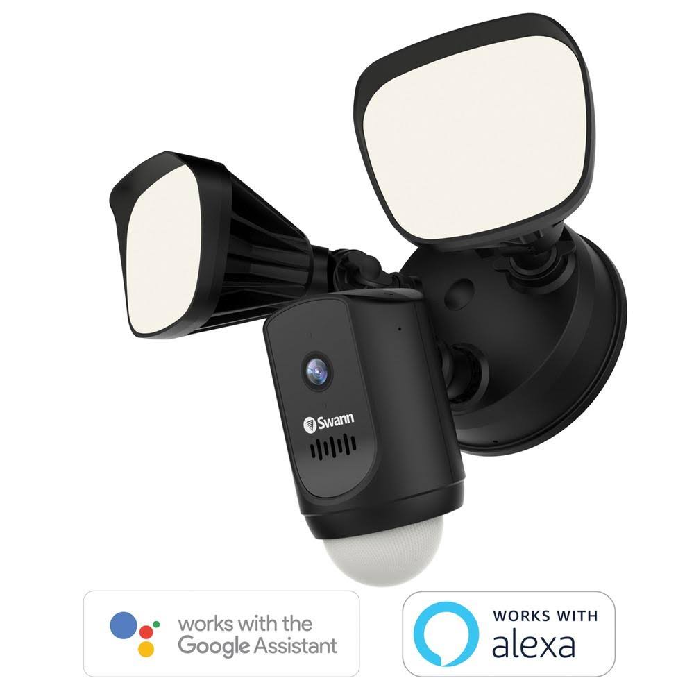 1080p Outdoor Floodlight Wi-Fi Camera Black D867