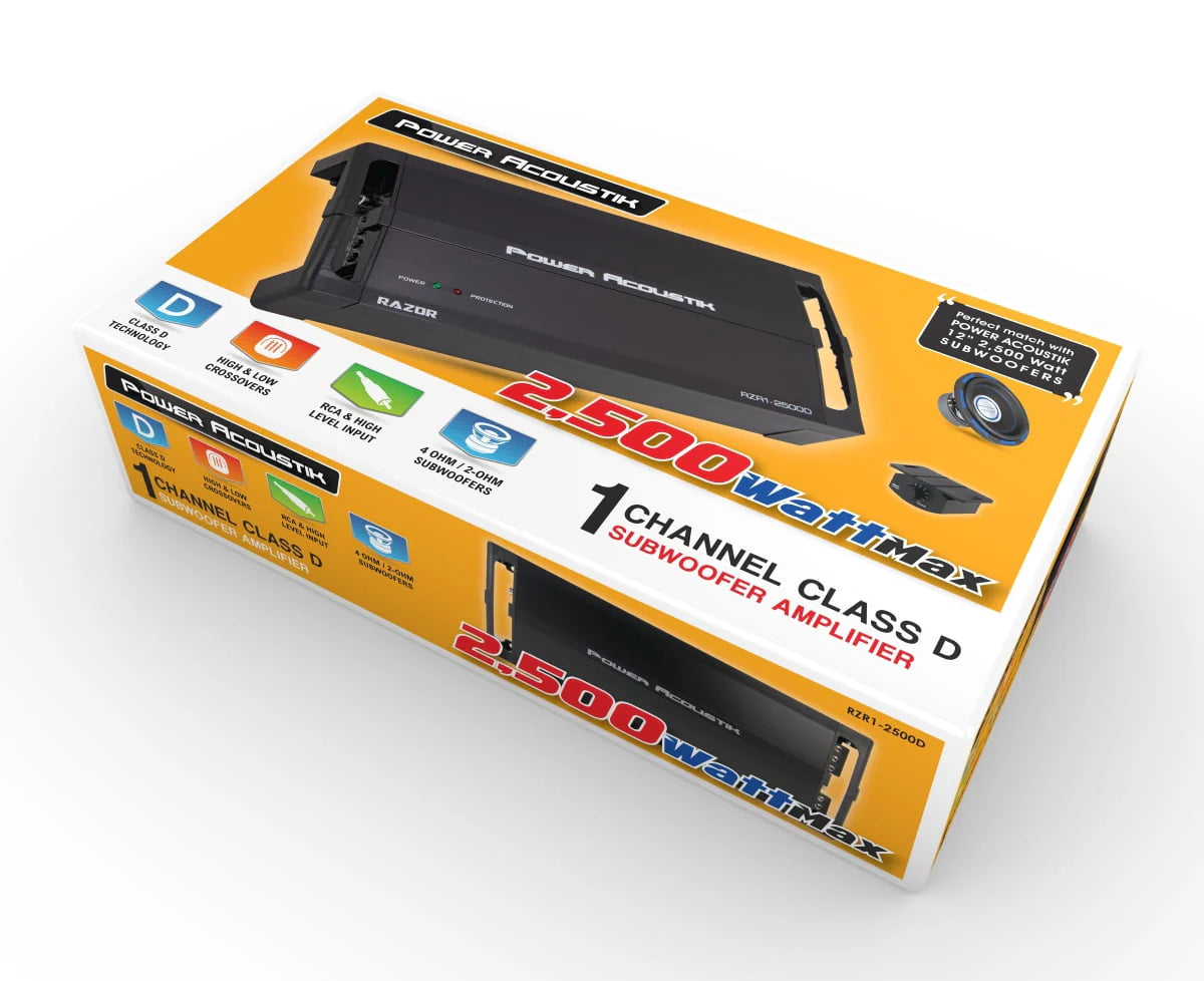 1-Channel 2 Ohm Stable 2,500 Watt Max Amplifier H155