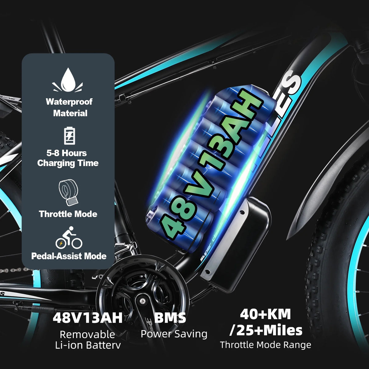 750W 48V 13AH Fat Tire Electric Bike Z4626