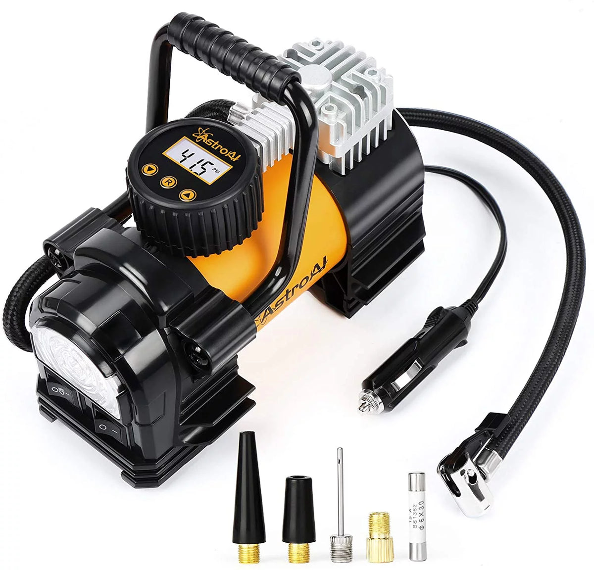 Portable Air Pump 150PSI Yellow V1592