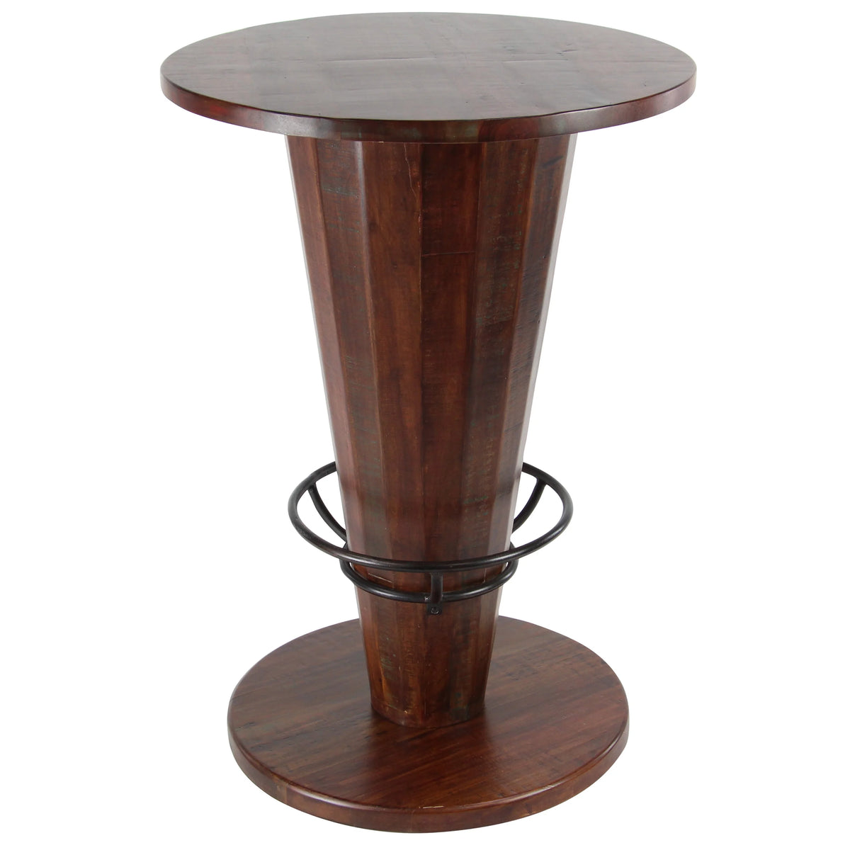 28" x 40" Brown Wood Bar Height Dining Table with Foot Rest M711608