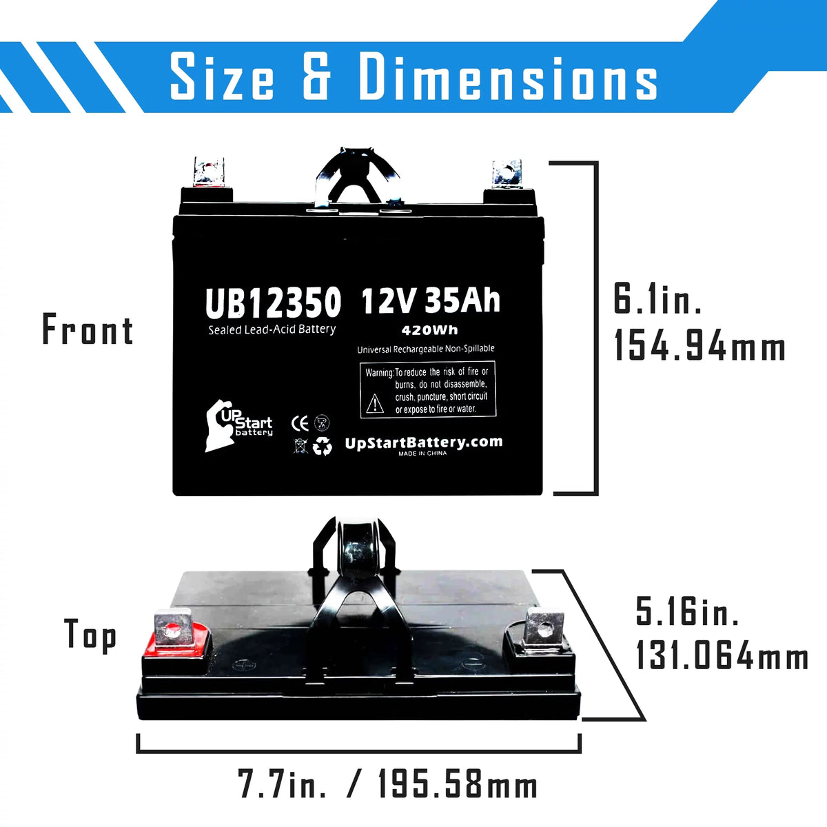 12V 35Ah Sealed Lead Acid Battery K490891
