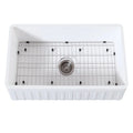 30 In. Farmhouse Kitchen Sink with Strainer and Grid U232