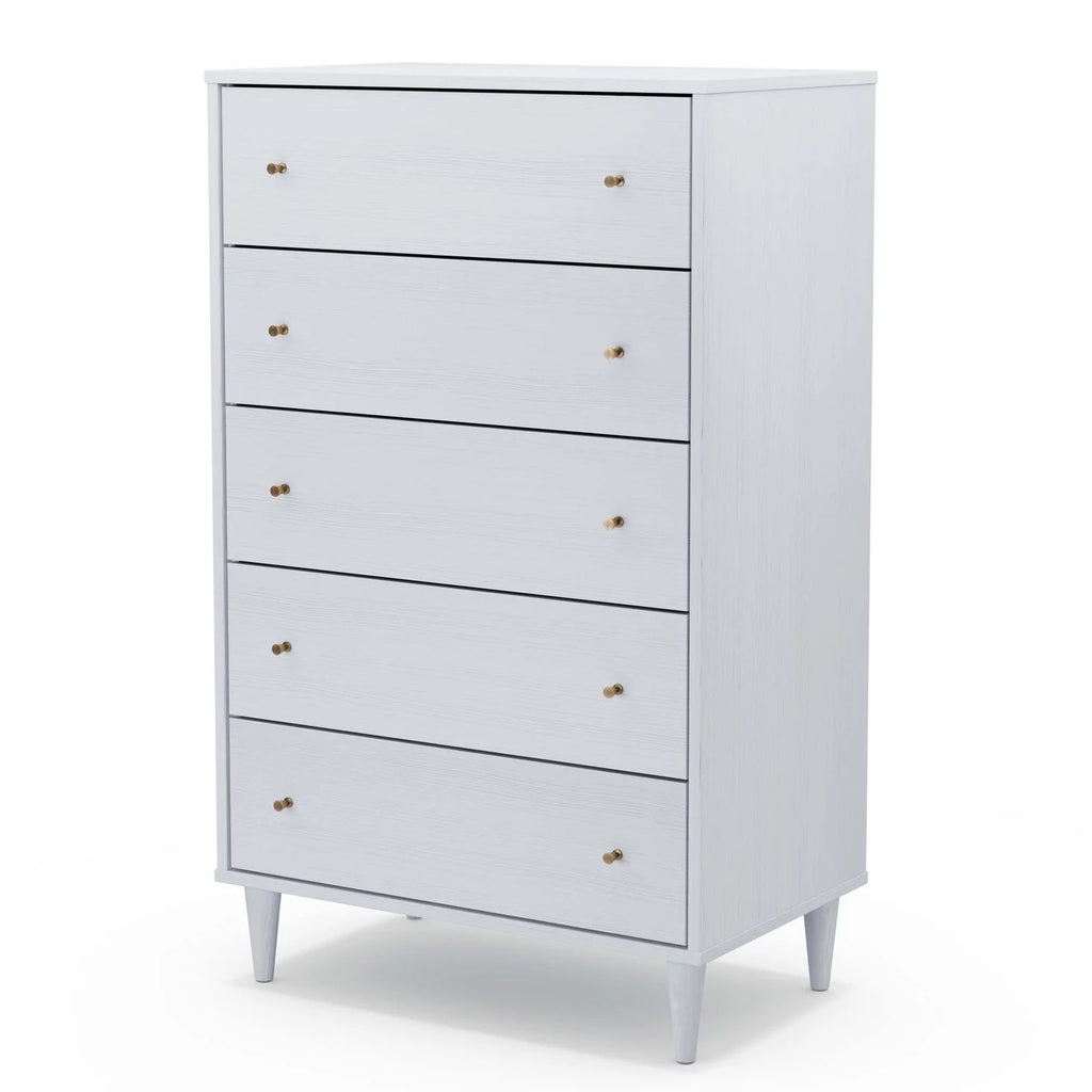 White 5 Drawer Chest S829