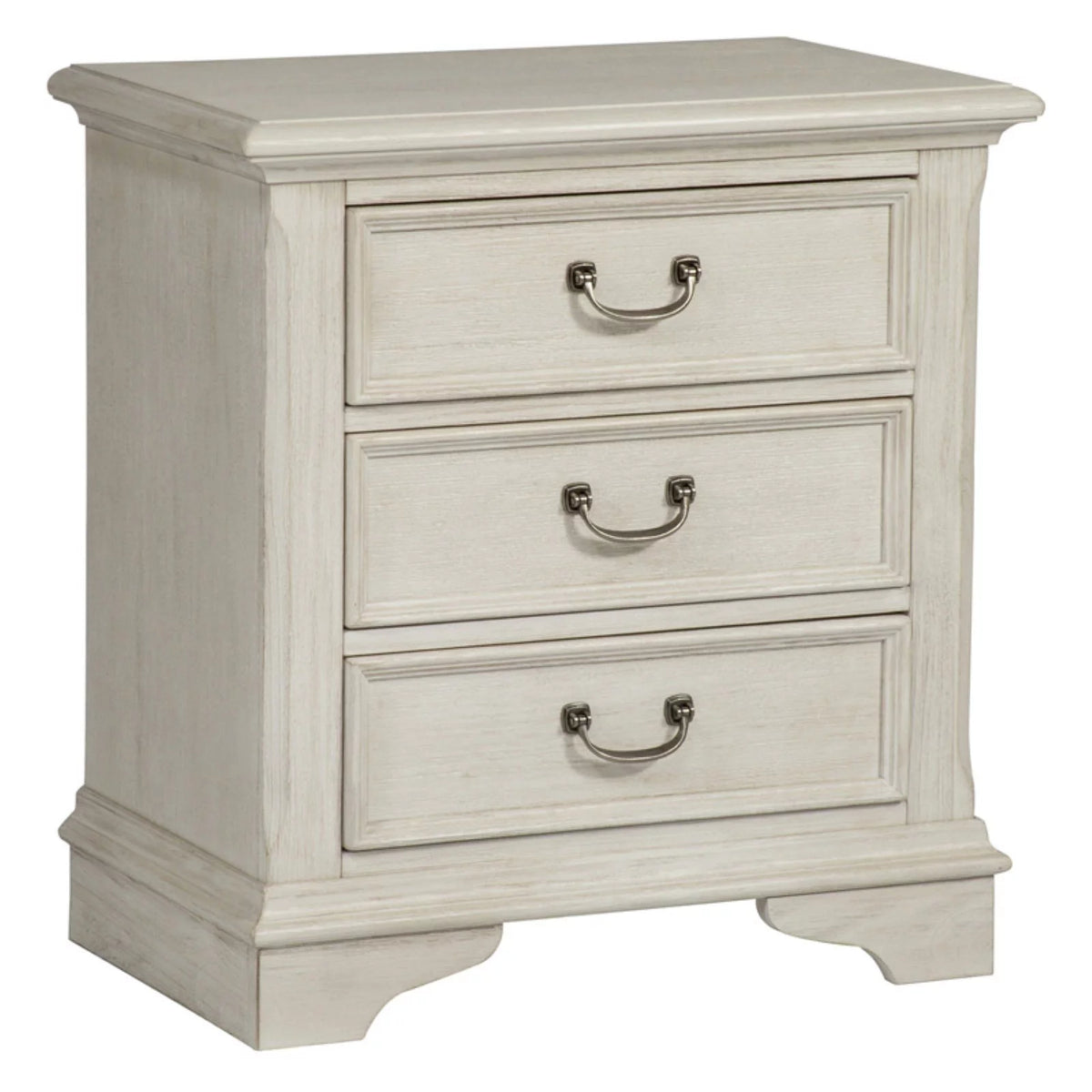 White 3 Drawer Night Stand C1138