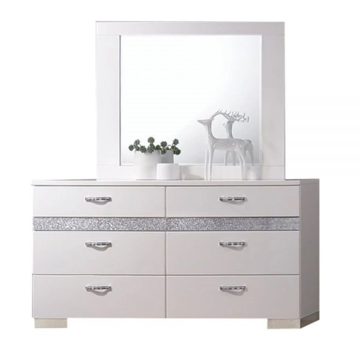 White High Gloss Dresser X1298