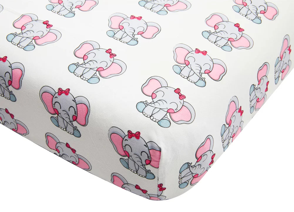 4 Pack Pink Fitted Crib Sheet Set O12181