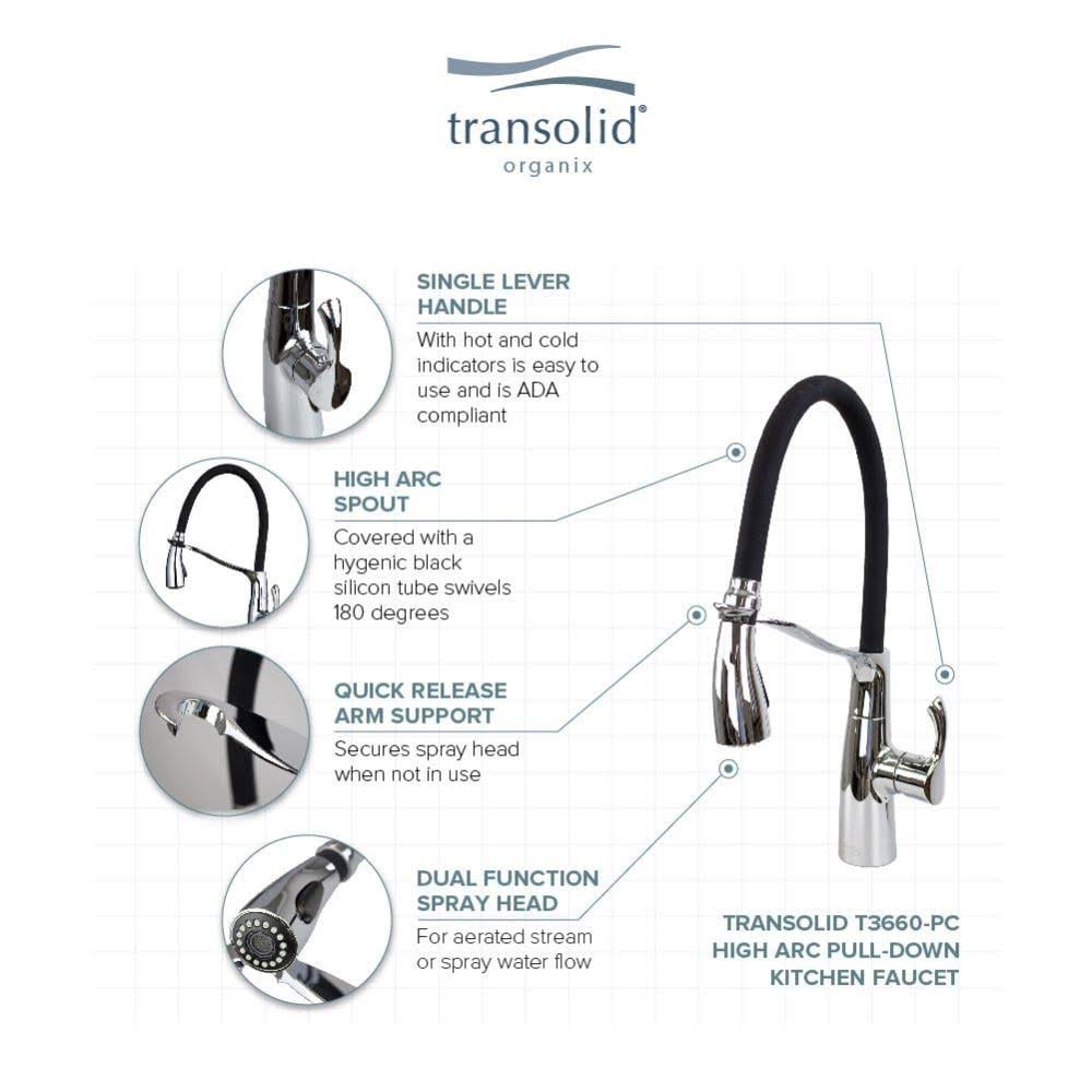 Polished Chrome Pull-Out Kitchen Faucet J4060